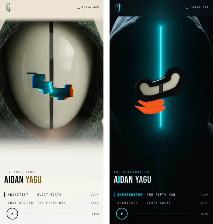 The home page on a phone, in both worlds